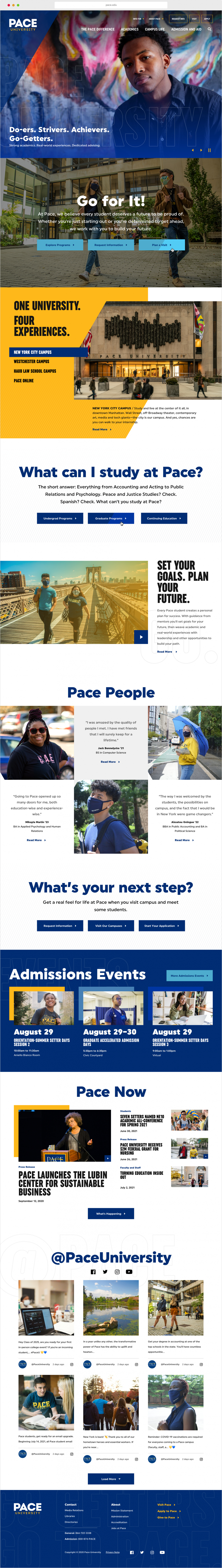 Pace University Homepage